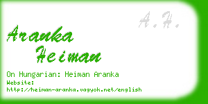 aranka heiman business card